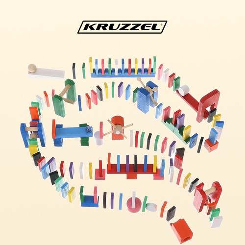 Domino drewniane 360 el Kruzzel 22914 - obrazek 2