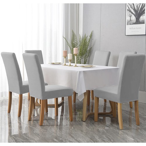 Pokrowiec na krzesło- szary welur Ruhhy 22979 - obrazek 9