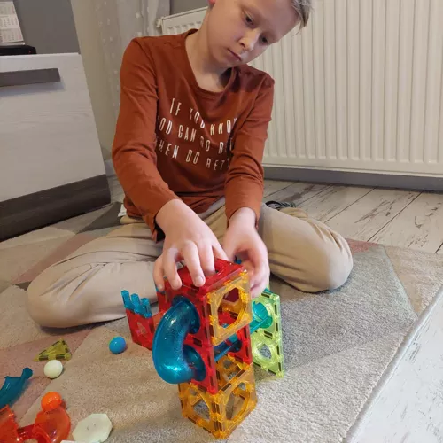 Klocki magnetyczne- tor 77el. Kruzzel 22684 - obrazek 14