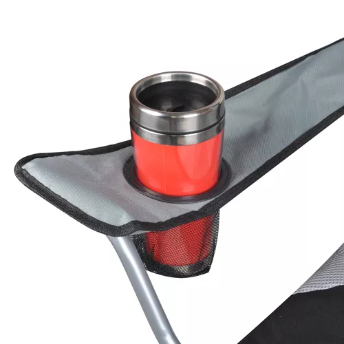 Krzesło wędkarskie czarno-szare 23674 - obrazek 2