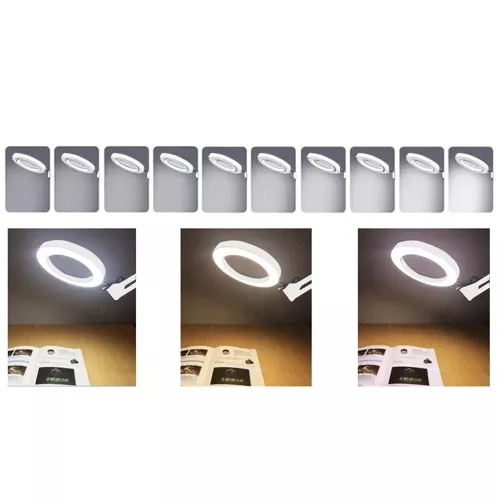 Lampa kosmetyczna z lupą- biała Izoxis 23894 - obrazek 3