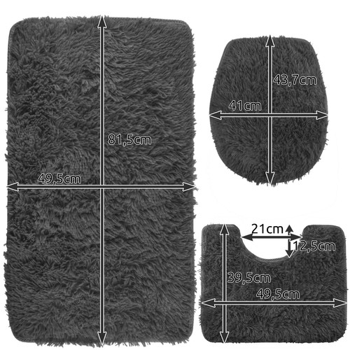 Dywanik łazienkowy - zestaw - szary Ruhhy 24353 - obrazek 11