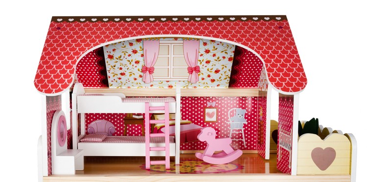 Domek drewniany dla lalek - willa D11252 - obrazek 9