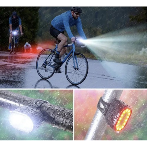 Lampa rowerowa + tylne światło Trizand 24003 - obrazek 12