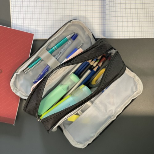 Piórnik rozkładany potrójny - czarny Maaleo 24476 - obrazek 10