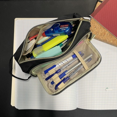 Piórnik rozkładany podwójny - czarny Maaleo 24502 - obrazek 10