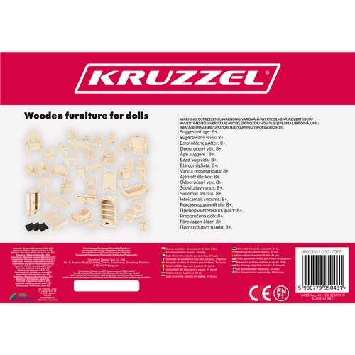 Zestaw mebelków drewnianych dla lalek 34 el. 23542 - obrazek 2