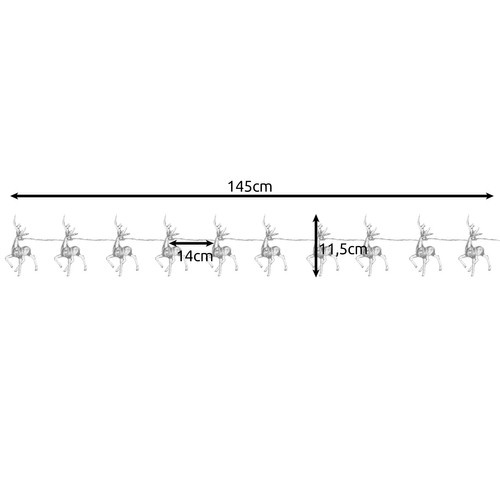 Lampki świąteczne- renifery Ruhhy 24955 - obrazek 3