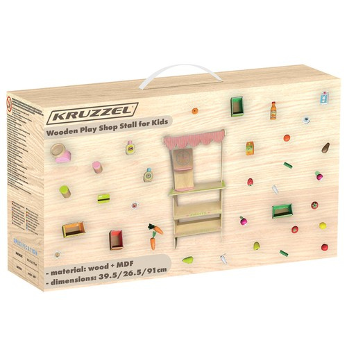 Stragan drewniany z akcesoriami Kruzzel 24888 - obrazek 2