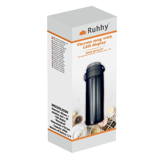 Kubek termiczny z wyświetlaczem LED Ruhhy 24623 - obrazek 2