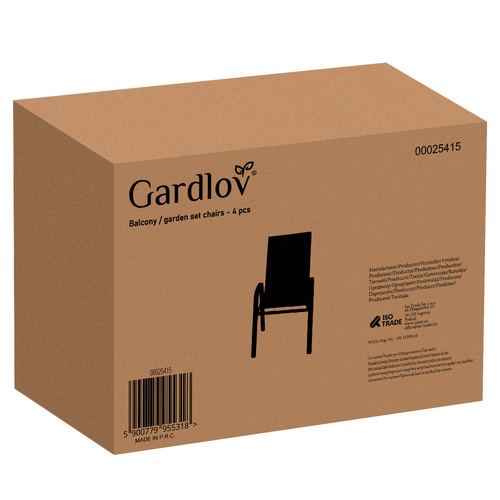 Zestaw krzeseł ogrodowych- 4szt. Gardlov 25415 - obrazek 3